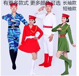 军旅现代迷彩舞蹈演出服装 女装裙女兵服白色海军服 军鼓服合唱服