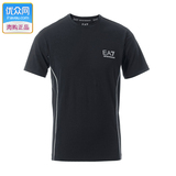 正品折扣Armani/阿玛尼EA7深蓝色胶质Logo男士短袖T恤包邮