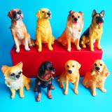 包邮一套8只仿真世界名犬摆件树脂小狗模型家里的儿童房间装饰品