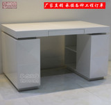 简约现代书桌写字桌白色亮光烤漆 办公桌简易台式电脑桌 办公家用