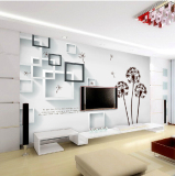 现代简约电视背景墙纸客厅沙发欧式壁纸3D立体个性无纺布无缝壁画