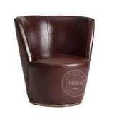 现代 实木欧式餐椅美式休闲椅子真皮现代简约沙发椅特价