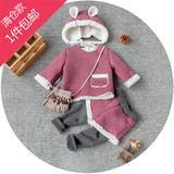 童装女童套装冬装2015新款秋冬季小童儿童保暖三件套加厚加绒1677