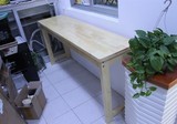 全实木简易长条桌子 厨房切菜桌 书桌写字台 洽谈桌吧台