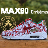 正品耐克AIRMAX90圣诞节冬季气垫增高跑步男鞋女鞋限量813150101