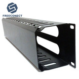 Freeconect带金属盖19寸理线架2U金属理线器 理线环 机柜网络专用