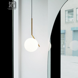 海滔现代风格吧台餐厅吊灯北欧简床头咖啡厅玻璃圆球装饰吊灯创意
