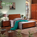 安居馨家具现代中式实木儿童床单人床1.2米儿童成套家具5810