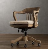外贸原单实木转椅橡木办公椅液压升降功能椅特价出口
