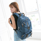 新款女包休闲帆布包双肩包男女韩版背包大包学生书包学院旅行背包