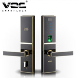 VOC指纹锁密码锁电子防盗门锁家用别墅智能大木门锁V177包安装