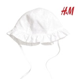 HM H&M上海正品童装代购 女宝宝新生儿全棉遮阳帽太阳帽