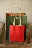 ZAKKA 日单高质感简约 纯色牛皮纸袋 礼品袋 礼物包装袋 手提袋