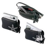 日本sanwa山业 小卡片机超薄数码相机包mp3收纳袋1.8寸移动硬盘包