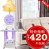现代中式带钟表茶几落地灯 客厅灯卧室床头灯立式台灯MP3落地灯具