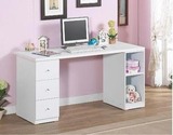 宜家特价白色简洁 书桌书柜书架组合 电脑桌写字台简约现代