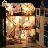 diy小屋手工拼装大型别墅玩具房子童话建筑模型世纪豪园 生日礼品