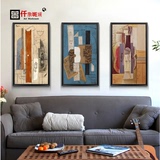 客厅装饰画毕加索美式现代简约抽象挂画 沙发背景墙墙画壁画油画