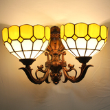 简约现代蒂凡尼双头壁灯 欧式床头壁灯 客厅壁灯 玄关过道壁灯