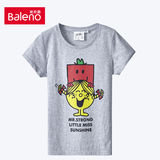 Baleno/班尼路女装 MR.MEN学院风纯棉卡通T恤 甜美修身短袖上衣夏