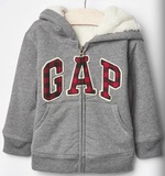 美国正品 Gap 童装男童秋冬款加厚卫衣开衫外套 3岁 特惠