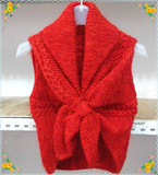 手工编织女童毛衣V型翻领童装加厚保暖开衫羊绒上衣外套