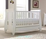 欧式婴儿床实木松木环保漆BB床宝宝床白色出口多功能儿童床包邮