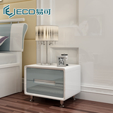 易可家具现代简约床头柜储物边角柜地柜 时尚卧室板式收纳柜MB03