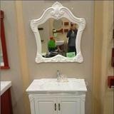 欧式浴室镜白色壁挂式玄关壁炉装饰镜框相框卫生间洗手台卫浴镜子
