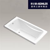 科勒K-15341T/18341T-0艾芙1.5米/1.7米长方形嵌入式压克力浴缸