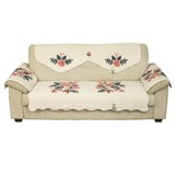 布艺沙发垫夏季 美式乡村风鲁绣沙发罩 绗缝绣花沙发坐垫