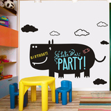 卡通儿童卧室留言装饰墙贴纸 幼儿园学校涂鸦教学培训动物黑板贴