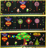 幼儿园小学教室装饰黑板报圣诞新年主题墙贴挂饰圣诞树雪人雪花