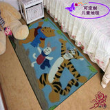 特价长方形可爱儿童地毯/小熊维尼儿童房卧室床前毯 定做异形尺寸