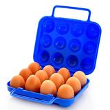 户外鸡蛋盒子 野餐便携塑料鸡蛋托 2格4格6格12格鸭蛋包装盒便携