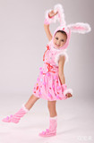 六一儿童女连衣裙粉红小白兔动物服装小兔子卡通演出服幼儿舞蹈服