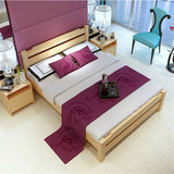 包邮松木床实木床1米1.2-1.5单人床双人床松木家具大床1.8米木质