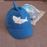 原单男童帽超酷鲨鱼造型鸭舌帽出口单遮阳帽童棒球帽子纯棉舒适