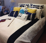 绘尚现代 美式儿童床上用品男孩l蓝色多件套样板房床品地中海床品