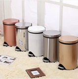 脚踏垃圾桶家用创意不锈钢大号厨房卫生间客厅静音缓降脚踩垃圾桶