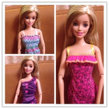 （小礼服裙）芭比娃娃barbie美泰正版娃衣服装芭比可儿六分娃可穿