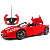 正版授权法拉利遥控汽车模型USB充电动敞篷跑车漂移儿童玩具赛车