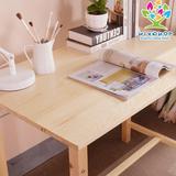 简易实木电脑桌台式家用 松木儿童学习桌书桌简约折叠桌 写字台