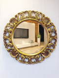 壁挂洗手台浴镜古典挂墙创意卫生间镜子浴室镜欧式复古化妆镜