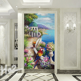 梵高唯美梦幻手绘油画鹦鹉创意北欧客厅玄关现代简约欧式墙纸壁画