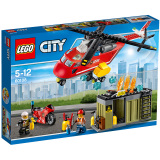 1月新品乐高城市系列60108消防直升机组合LEGO CITY拼插积木益智