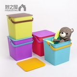 韩国出口 加厚可坐多用塑料储物桶带盖玩具收纳桶收纳凳钓鱼水桶
