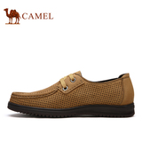 Camel 骆驼男鞋 英伦时尚日常透气休闲皮鞋 2015夏季新款牛皮男鞋