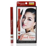 泰国进口正品代购彩妆化妆品Mistine防水速干黑色极细红管眼线笔