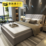 欧式布艺床1.5米1.8米双人床小户型储物软体床简约现代布床宜家床